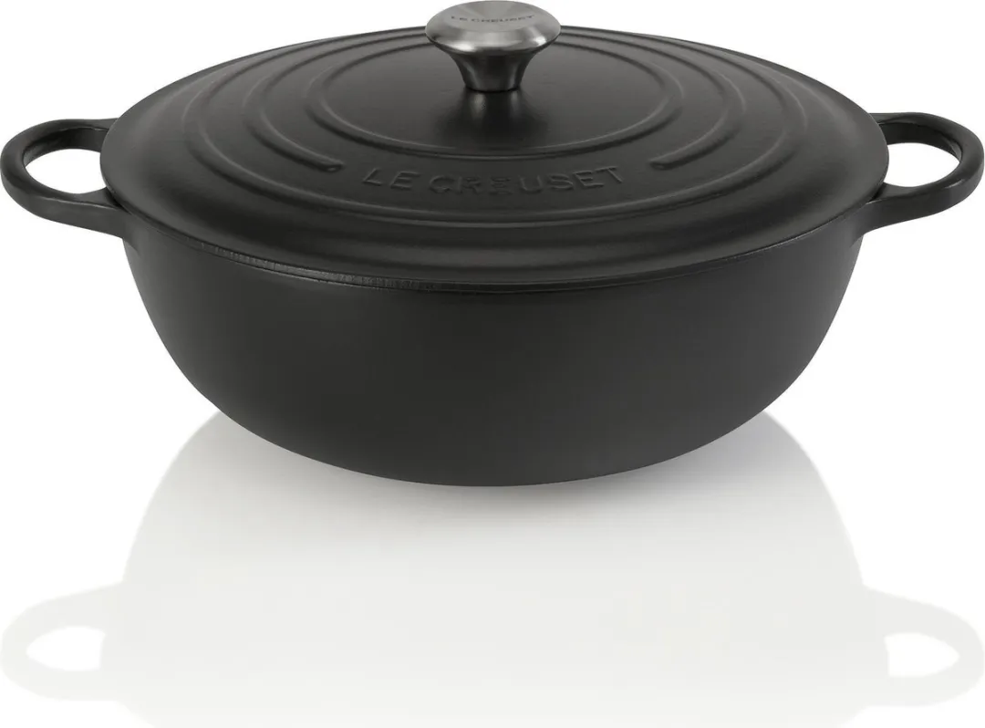 Le Creuset - Gietijzeren marmite in Mat Zwart 32cm 7l