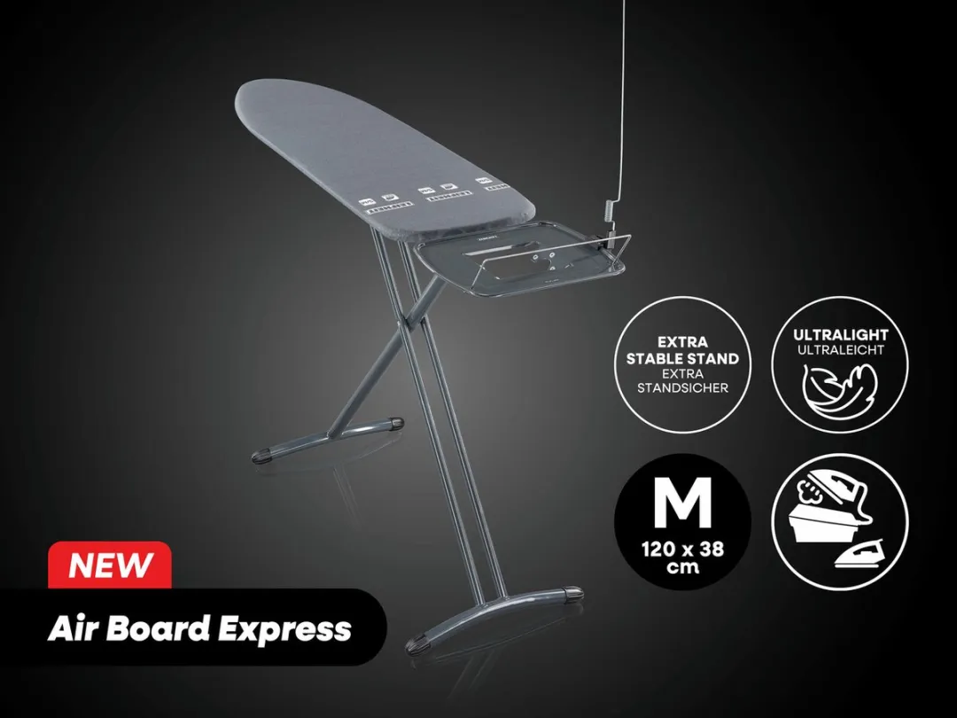 Leifheit Air Board Express M Solid Strijkplank 120x38cm - Zwart