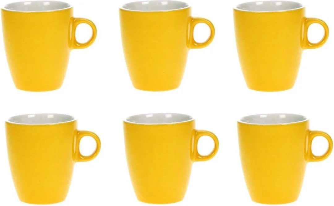 Cosy&Trendy Vicky Beker 19cl - Geel - Set van 6 - afbeelding 6 van 6