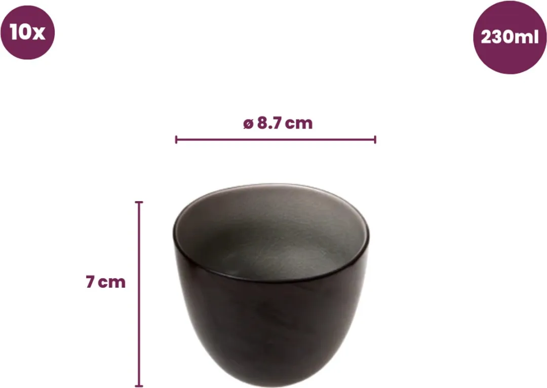 Cosy&Trendy Streetfood Festival Kopje - Ø8.7cm 150ml - Set van 10