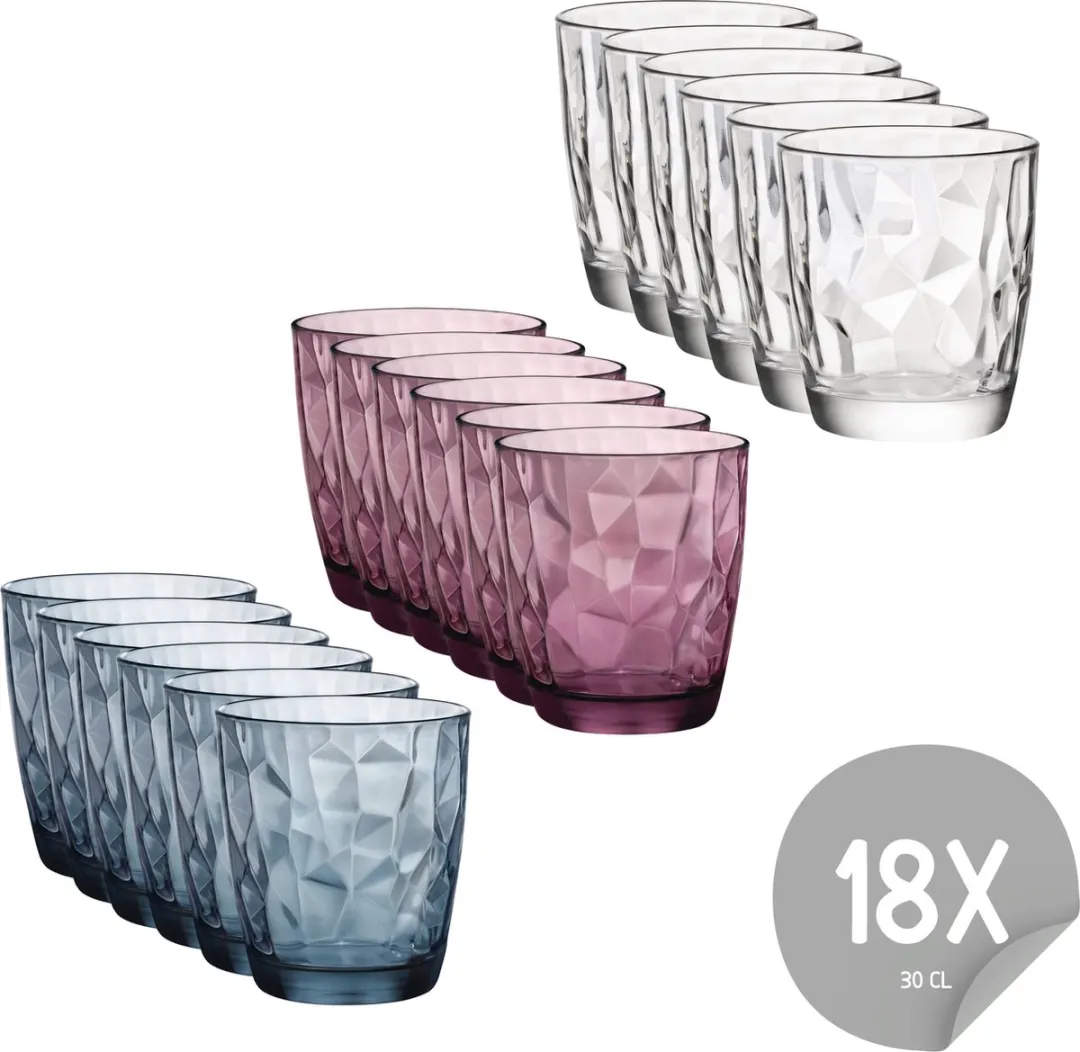 Bormioli Rocco Diamond Waterglazenset 18-delig