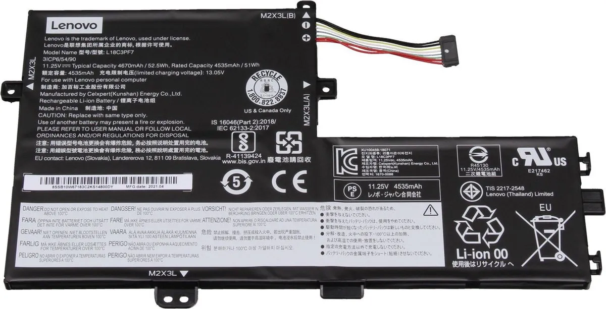 Lenovo L18C3PF7 Laptop Accu