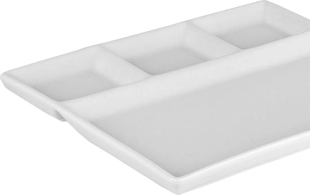 Svenska Living Fonduebord Wit 23x18cm - 12 Stuks - 4 Vakken