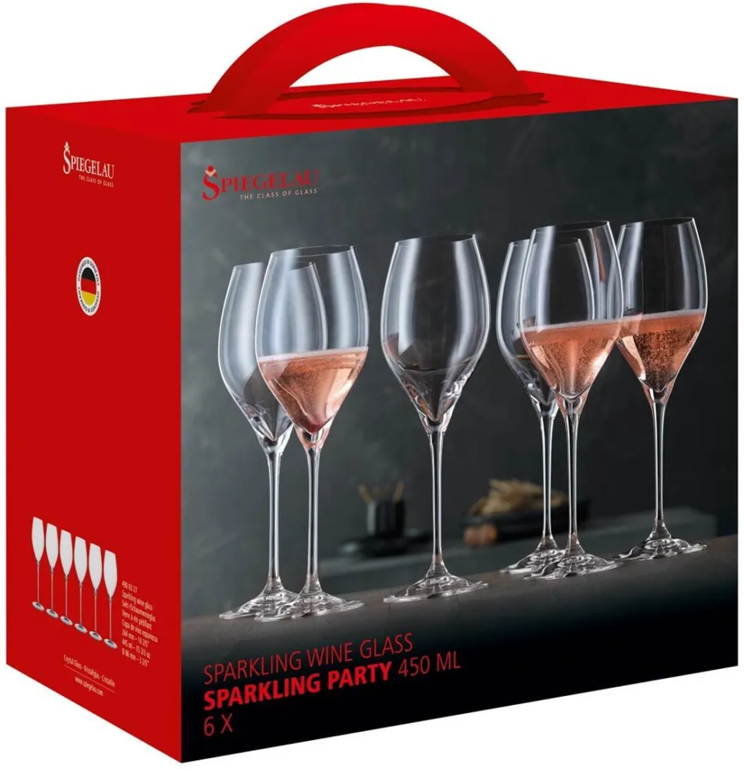 Spiegelau Party Champagneglas Set 6x 45cl - Transparant