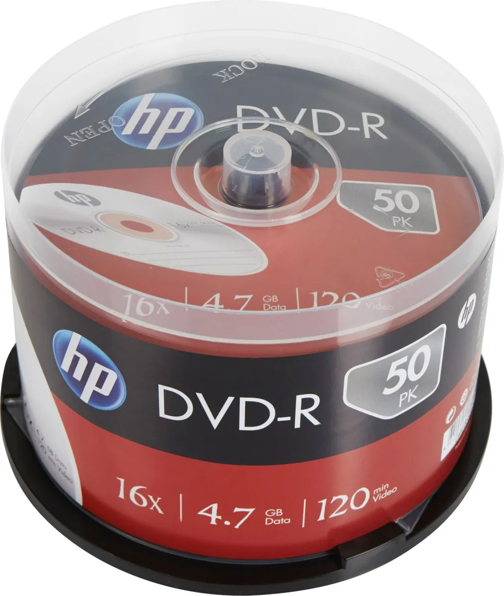 HP DME00025 DVD-R 4.7GB - 50 Stuks