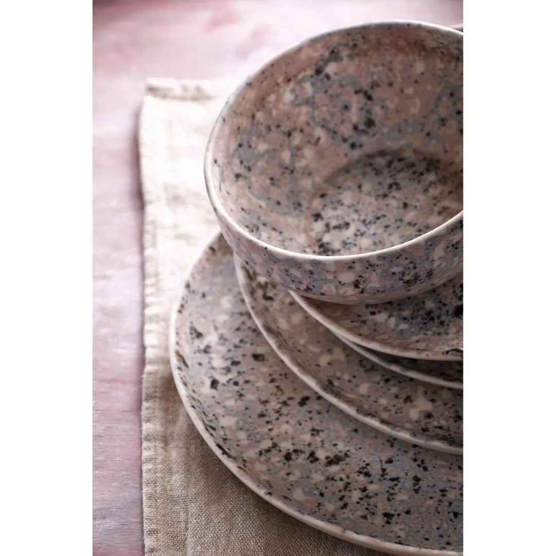 Palmer Bord Confetti 21.5cm Roze Stoneware