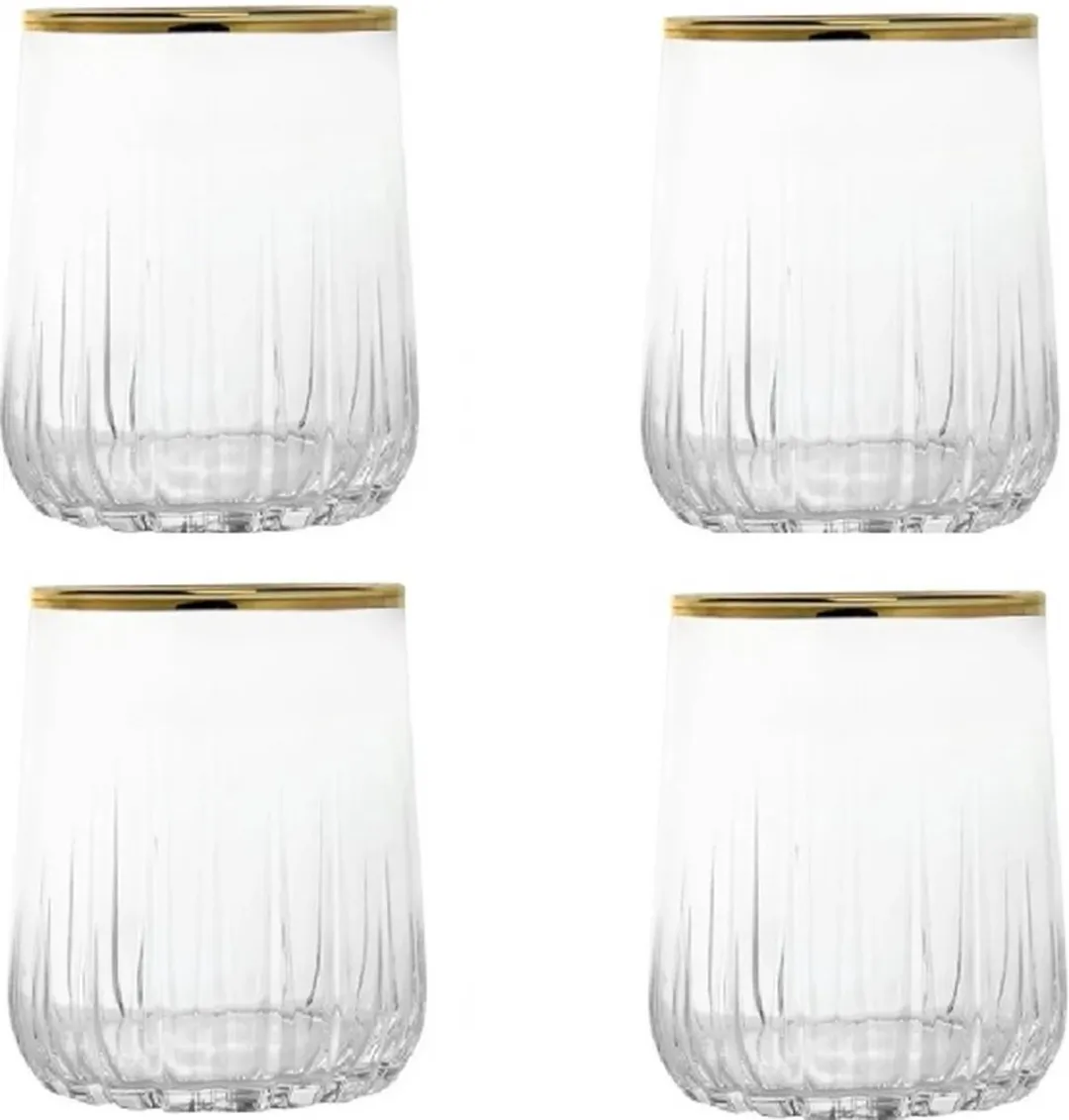 Pasabahce Nova Waterglazen 315ml - 4 Stuks - Goud
