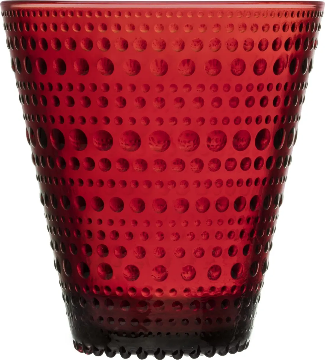 Iittala Kastehelmi Tumbler Glazen Set - Cranberry - 2 Stuks