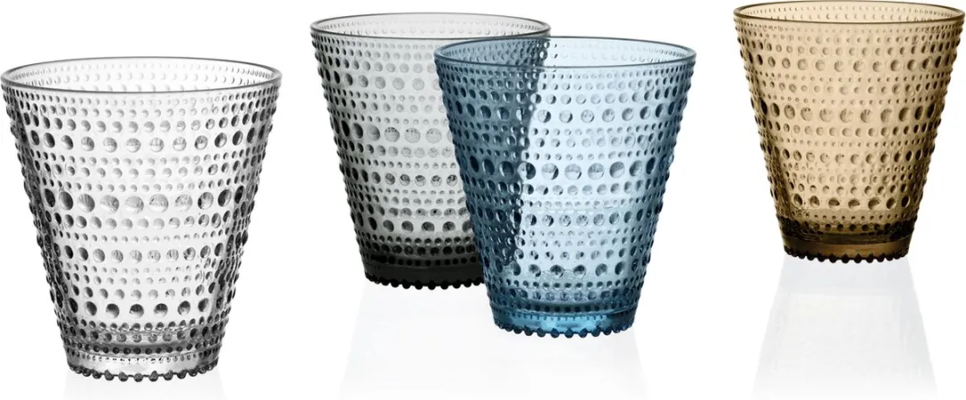 Iittala Kastehelmi Tumbler Glazen Set - Cranberry - 2 Stuks
