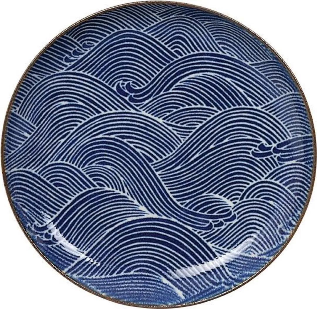 Tokyo Design Studio Seigaiha Blue Bord Ø 25cm