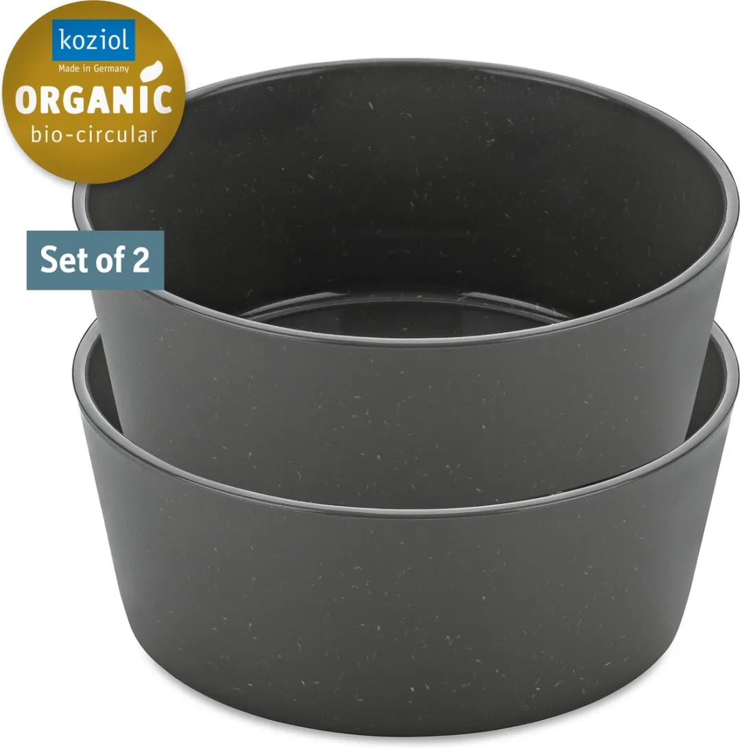Koziol Connect Kommen Set 2 Stuks - 890ml - As Grijs