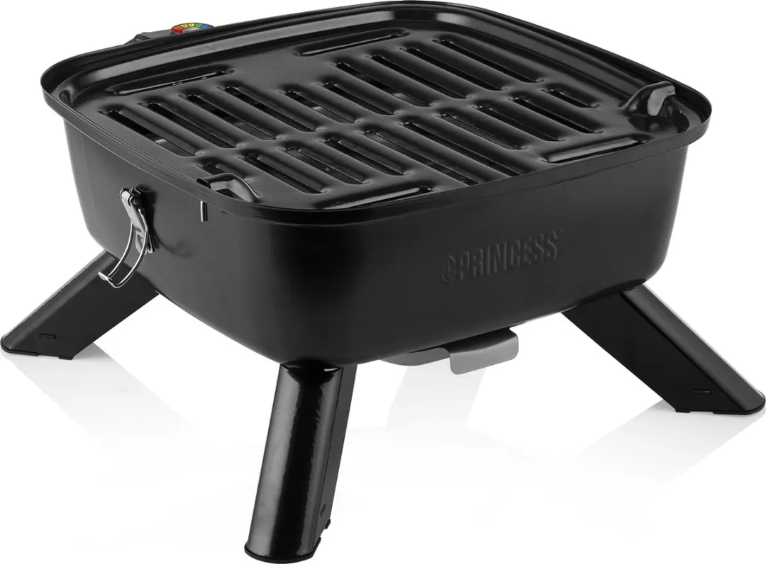Princess 112256 Hybride BBQ - 2000W - Ø32cm - 8 Burgers - Zwart