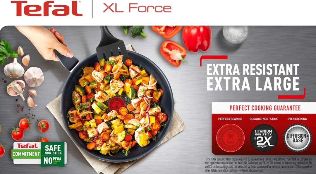 Tefal XL Force Wokpan 28cm - Zwart
