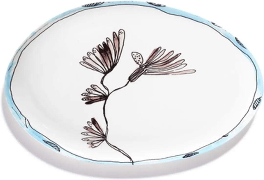 Serax Marni Midnightflowers Ovale Schaal B9223109-719 - Aubergine
