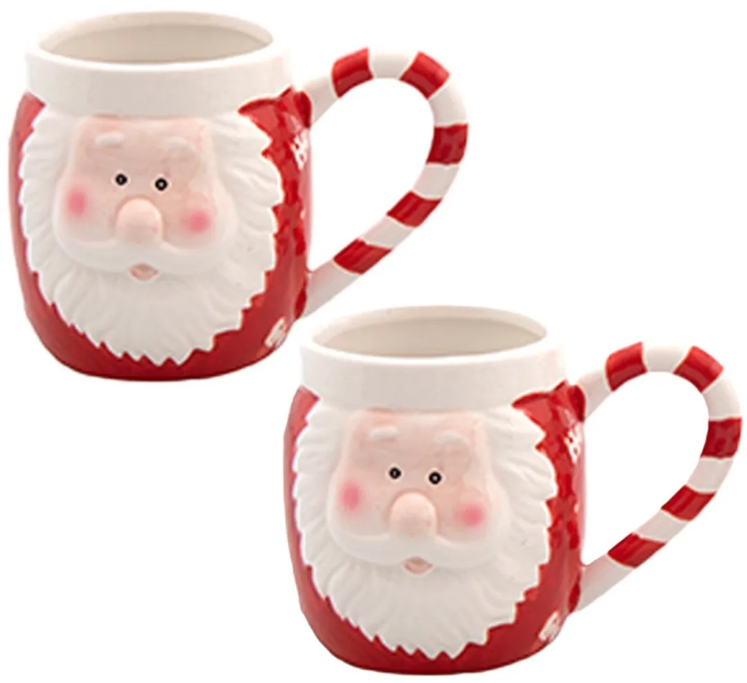 Svenska Living Kerstman Mok - 2 Stuks - 400ml - Rood