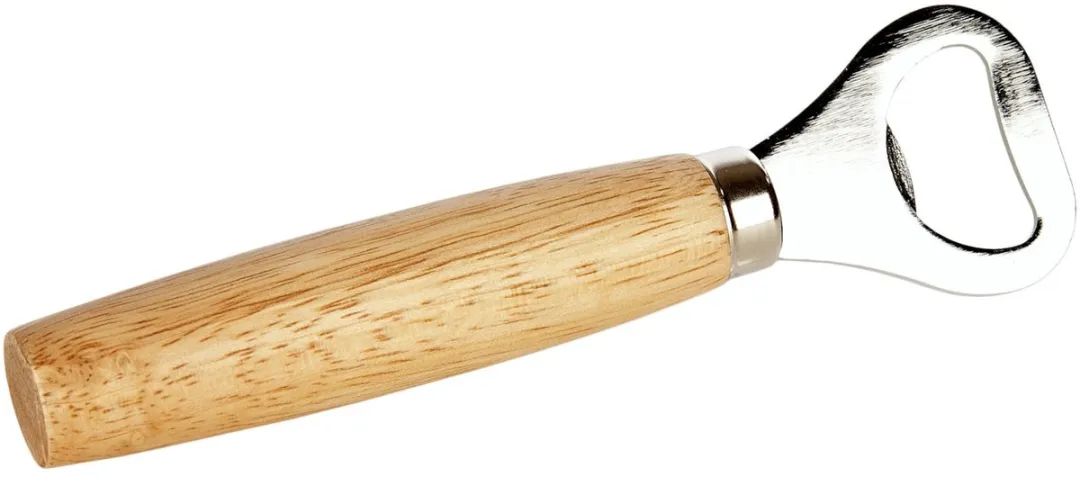 Cosy&Trendy Flessenopener Hout/Metalen 14cm - 2 Stuks