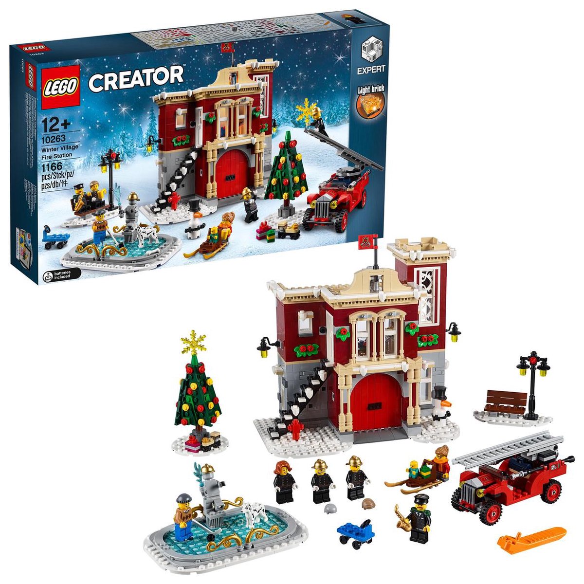 LEGO Creator Expert 10263 Brandweerkazerne in winterdorp