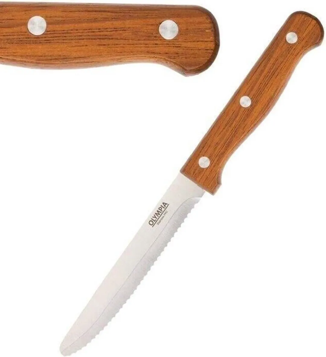 Olympia CS717 Steakmessen - 12 Stuks - Bruin