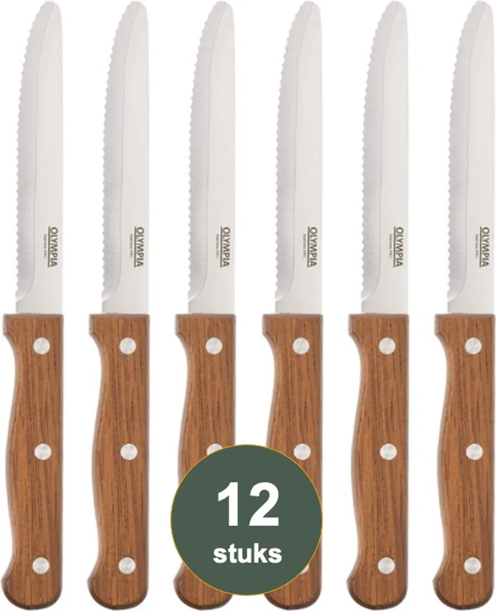 Olympia CS717 Steakmessen - 12 Stuks - Bruin - afbeelding 6 van 6