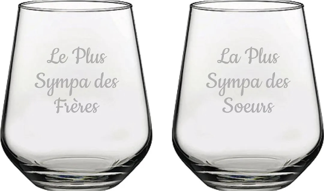 Pasabahce Drinkglas Le Plus Sympa des Frères & Soeurs