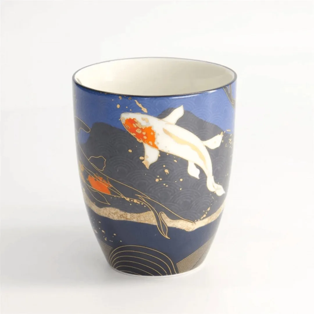 Tokyo Design Studio Goudvis Blauwe Beker 22120
