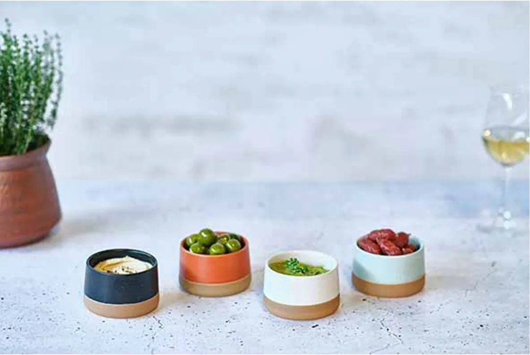 Cosy&Trendy Kommetjes 8 Stuks - D9x5cm - Aardewerk - Mix Kleuren
