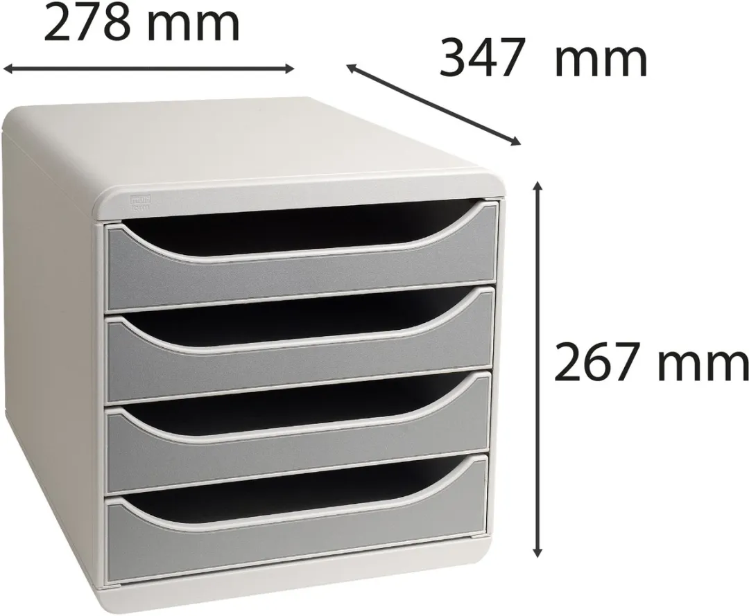 Exacompta Ladenbox Classic Graniet 310041D - 4 Vakken - afbeelding 6 van 6