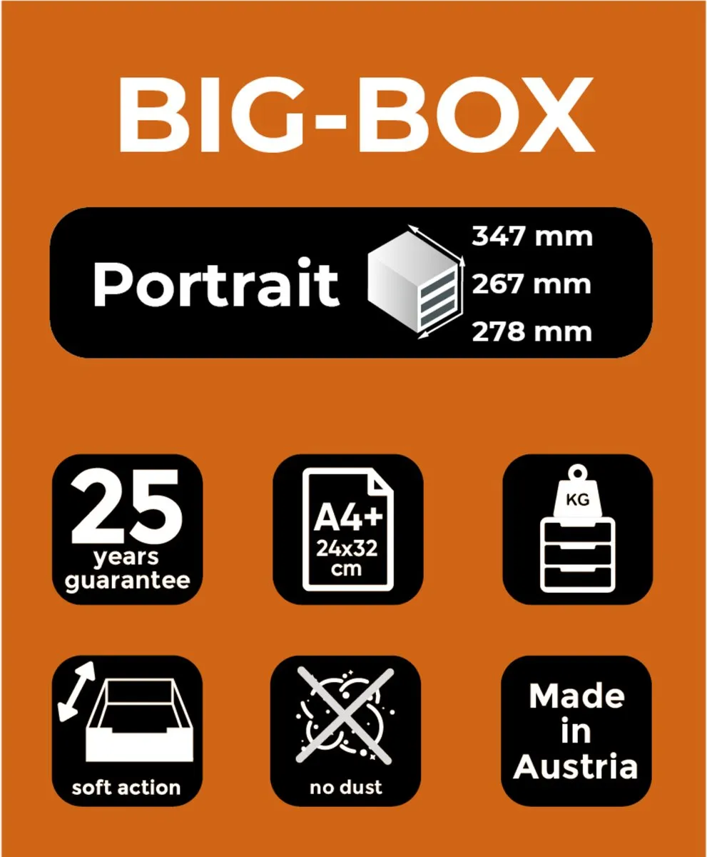 Exacompta Ladenbox Classic Graniet 310041D - 4 Vakken