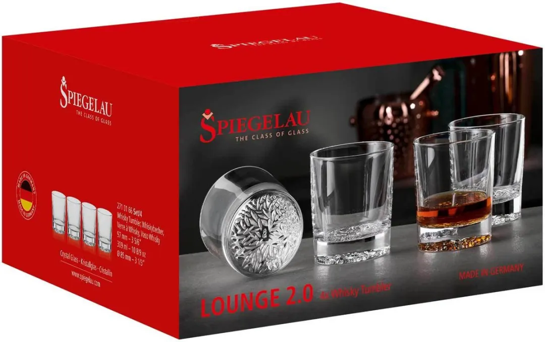 Spiegelau Whisky Tumbler Lounge 2.0 Set - 4x 309ml