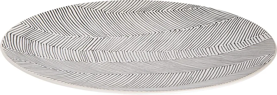 Palmer Bord Leaf 27cm - Wit Stoneware
