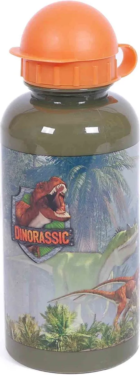 PIA Soft Toys Dinorassic Drinkfles 500ml - Groen/Oranje/Blauw