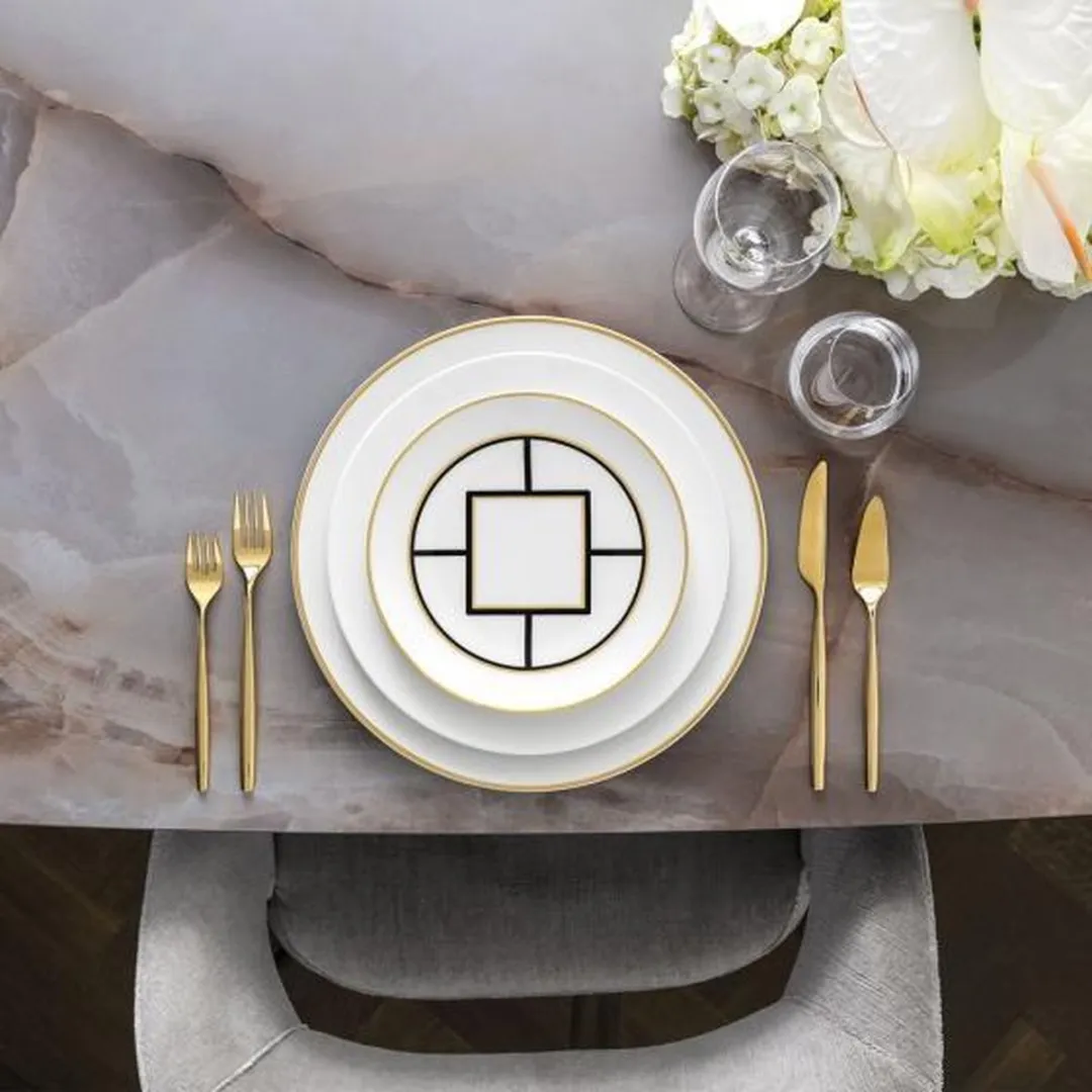 Villeroy & Boch MetroChic Ontbijtbord 22cm - Goud/Zwart