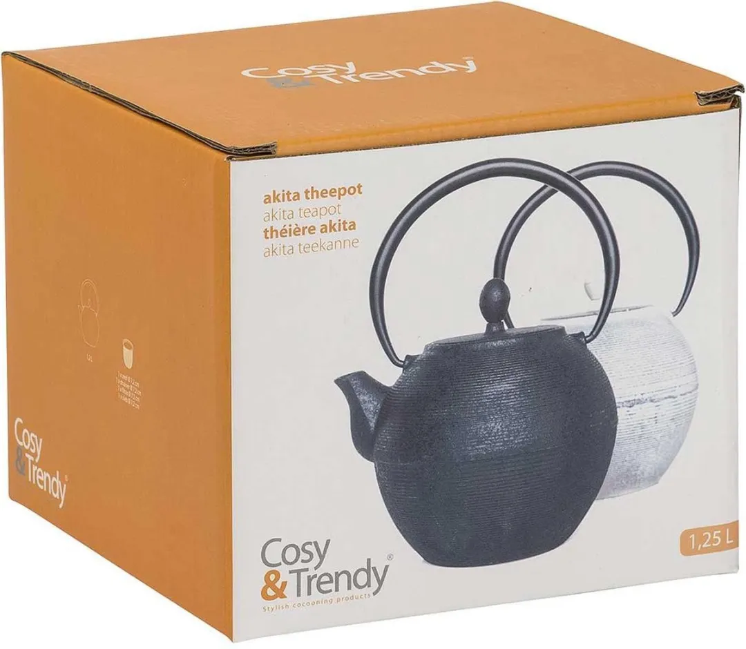 Cosy&Trendy Akita Theepot 1.25L - Zwart
