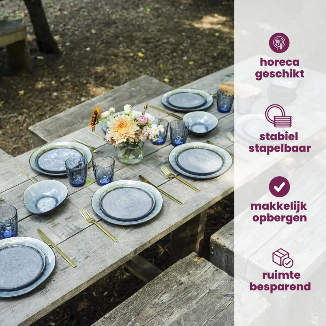 Cosy&Trendy Ontbijtborden Laguna - 20x16cm - 4 Stuks