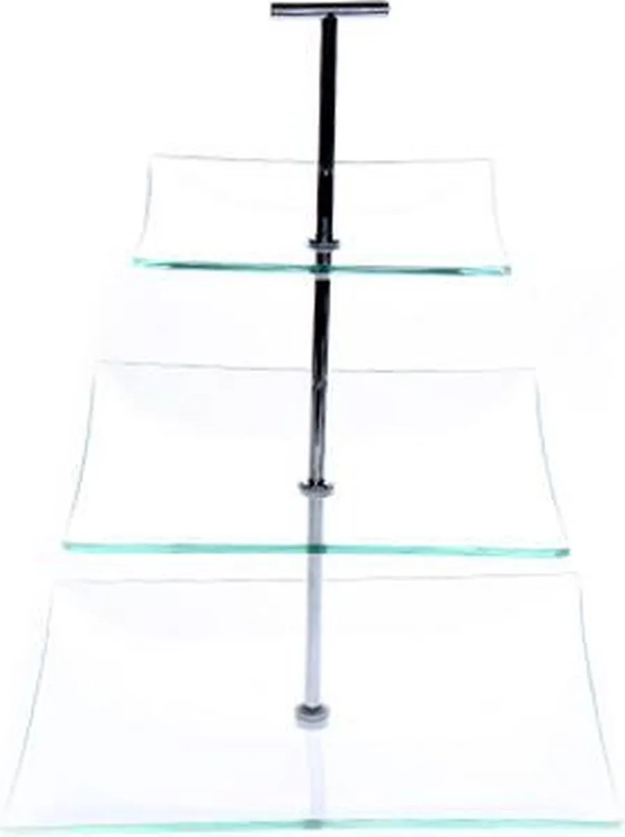 Cosy&Trendy Glas Etagère 3-Niveaus 25-20-15cm x 30cm