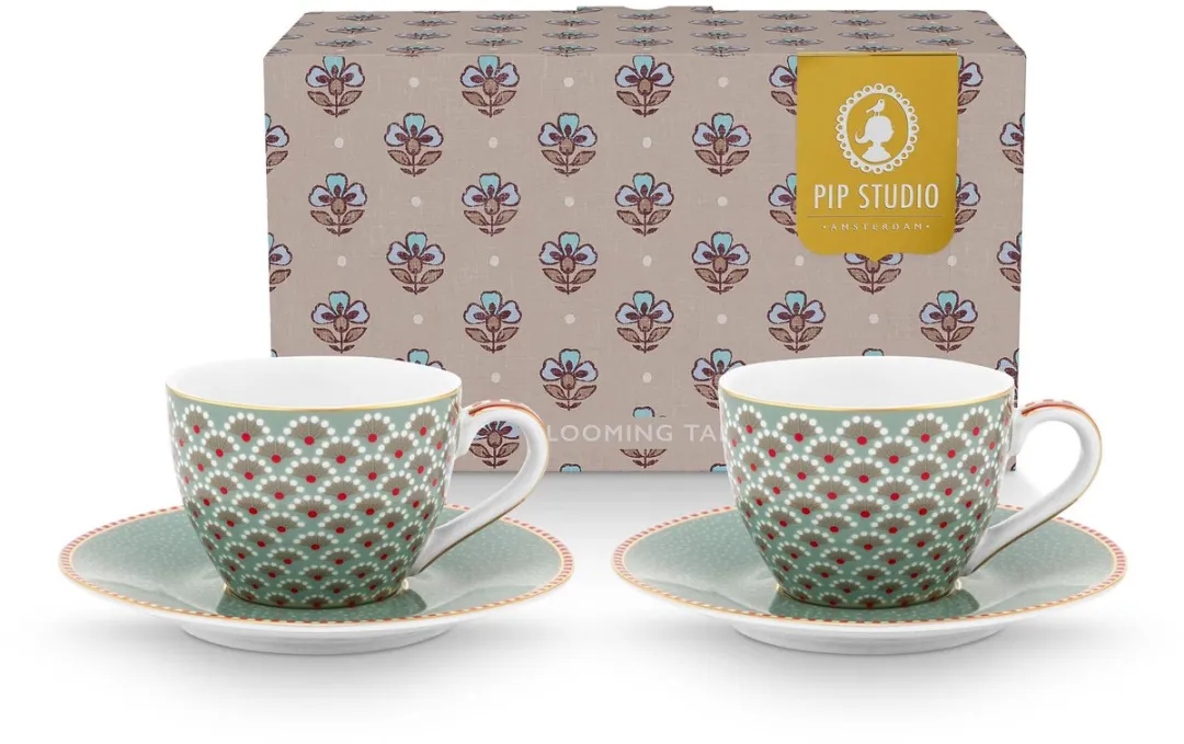 Pip Studio Blooming Tales Espresso Kop & Schotel