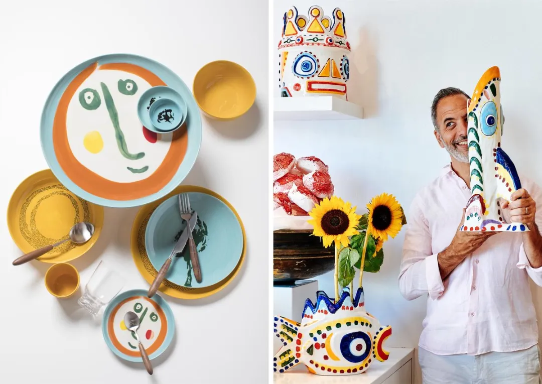 Serax Feast By Ottolenghi Ontbijtbord Ø19 White Artichoke Blue