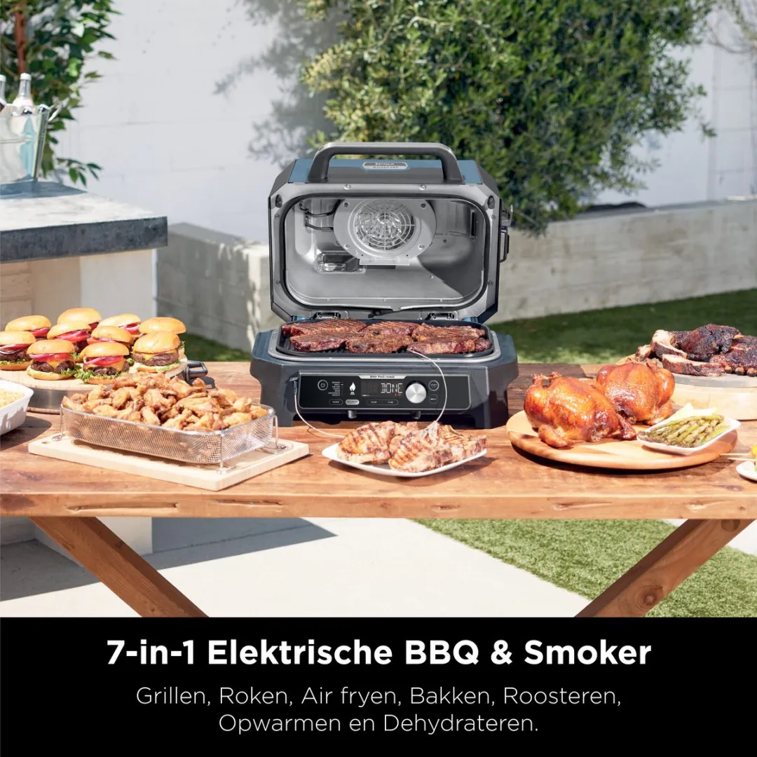 Ninja Woodfire Pro Connect XL OG901EU BBQ Grill - 7-in-1 - Zwart