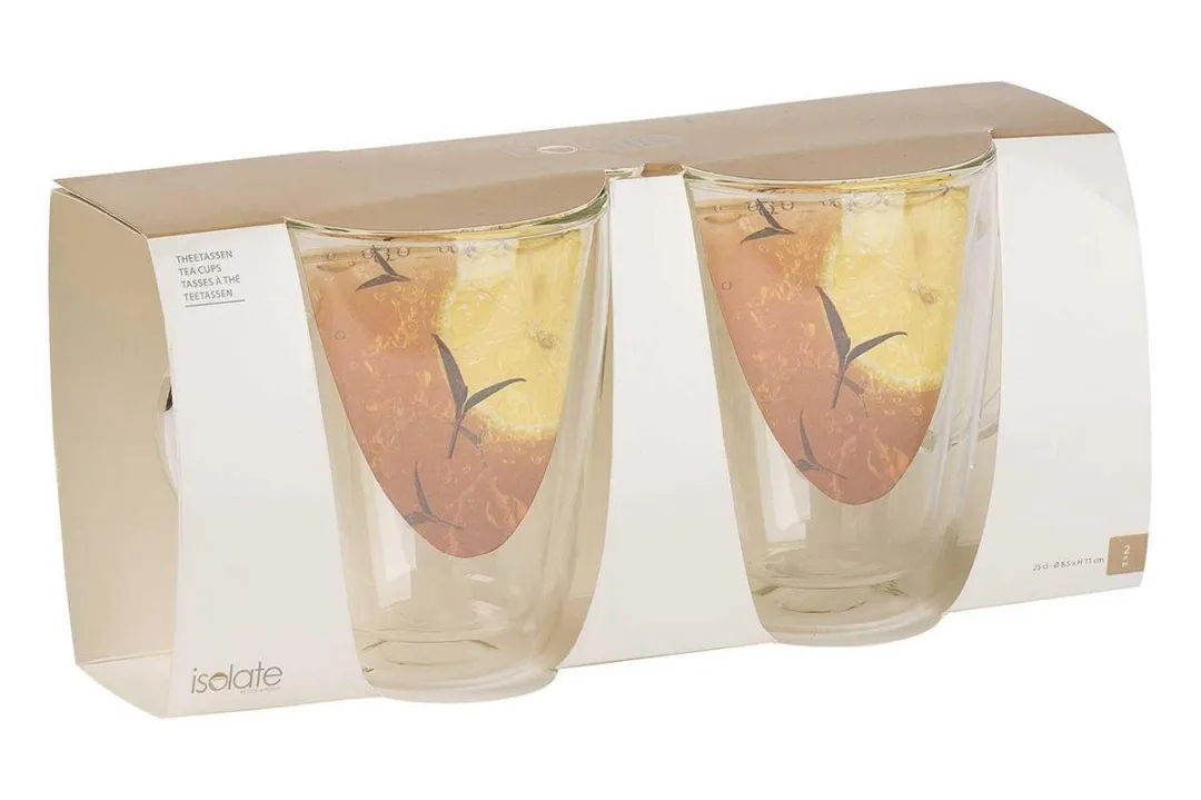 Cosy&Trendy Dubbelwandige Isolate Beker Glas 25cl - Set van 2 - afbeelding 6 van 6
