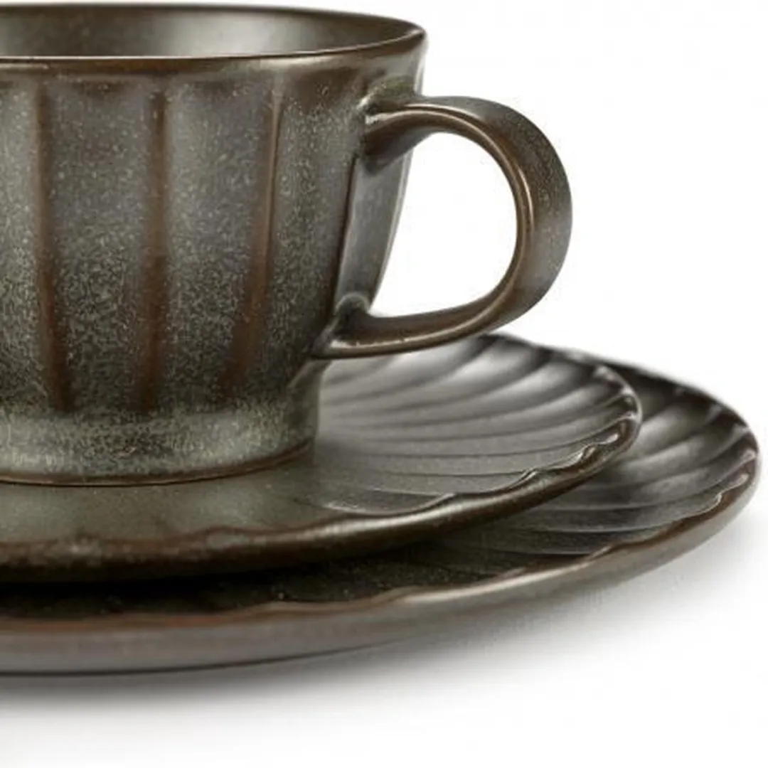 Serax Surface By Sergio Herman Bord Inku - Groen/Brons 18cm