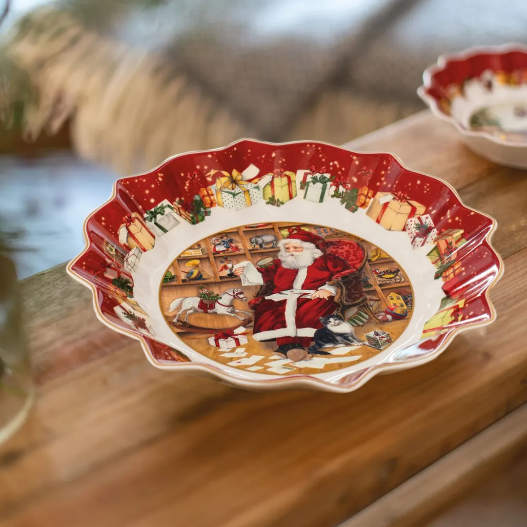Villeroy & Boch Toy's Fantasy Kerstman Serveerschaal - ø25cm Rood