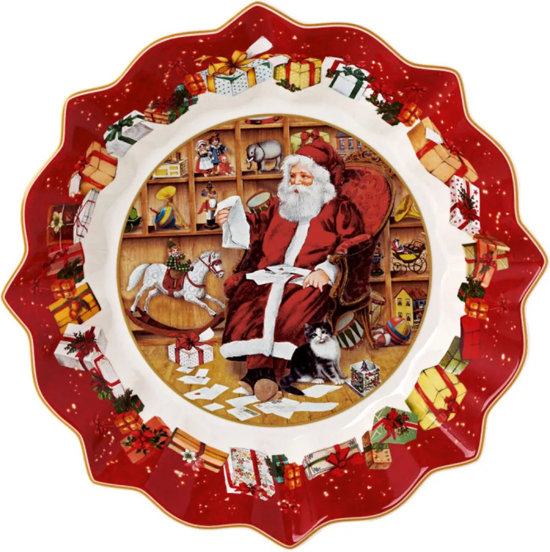 Villeroy & Boch Toy's Fantasy Kerstman Serveerschaal - ø25cm Rood