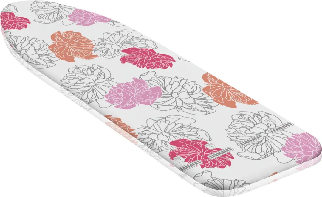 Leifheit Cotton Comfort L Strijkplankhoes 71602 - 140x45cm - 3mm - Roze/Wit/Oranje