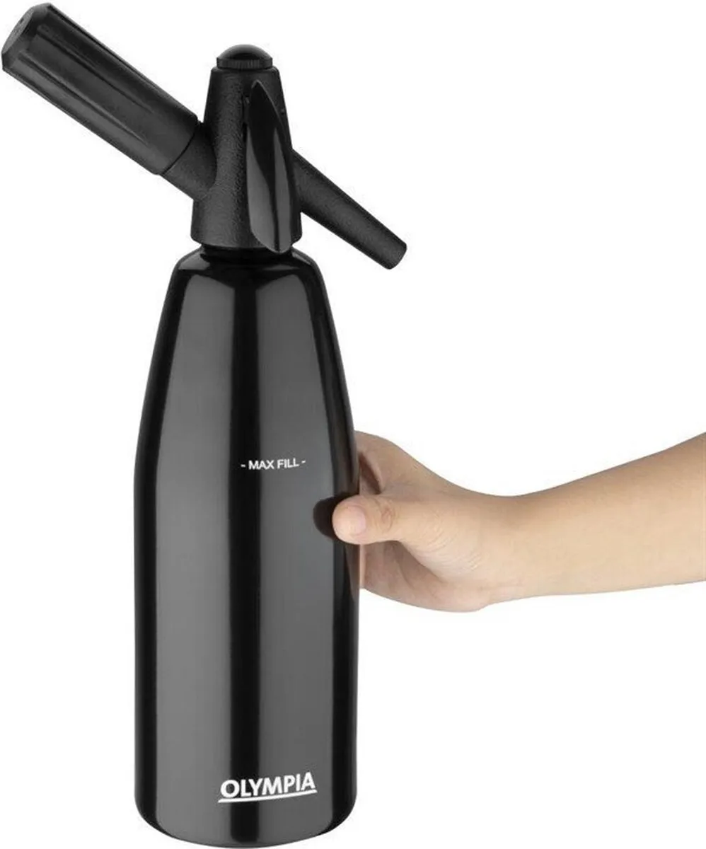 Olympia Soda Siphon CE341 - 1ltr - Zwart
