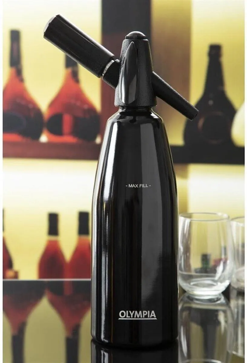 Olympia Soda Siphon CE341 - 1ltr - Zwart