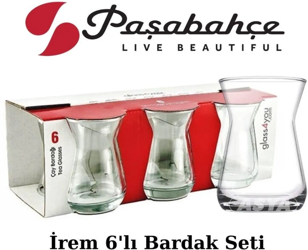 Pasabahce Irem Theeglas Set 6 Stuks - 125ml - Transparant