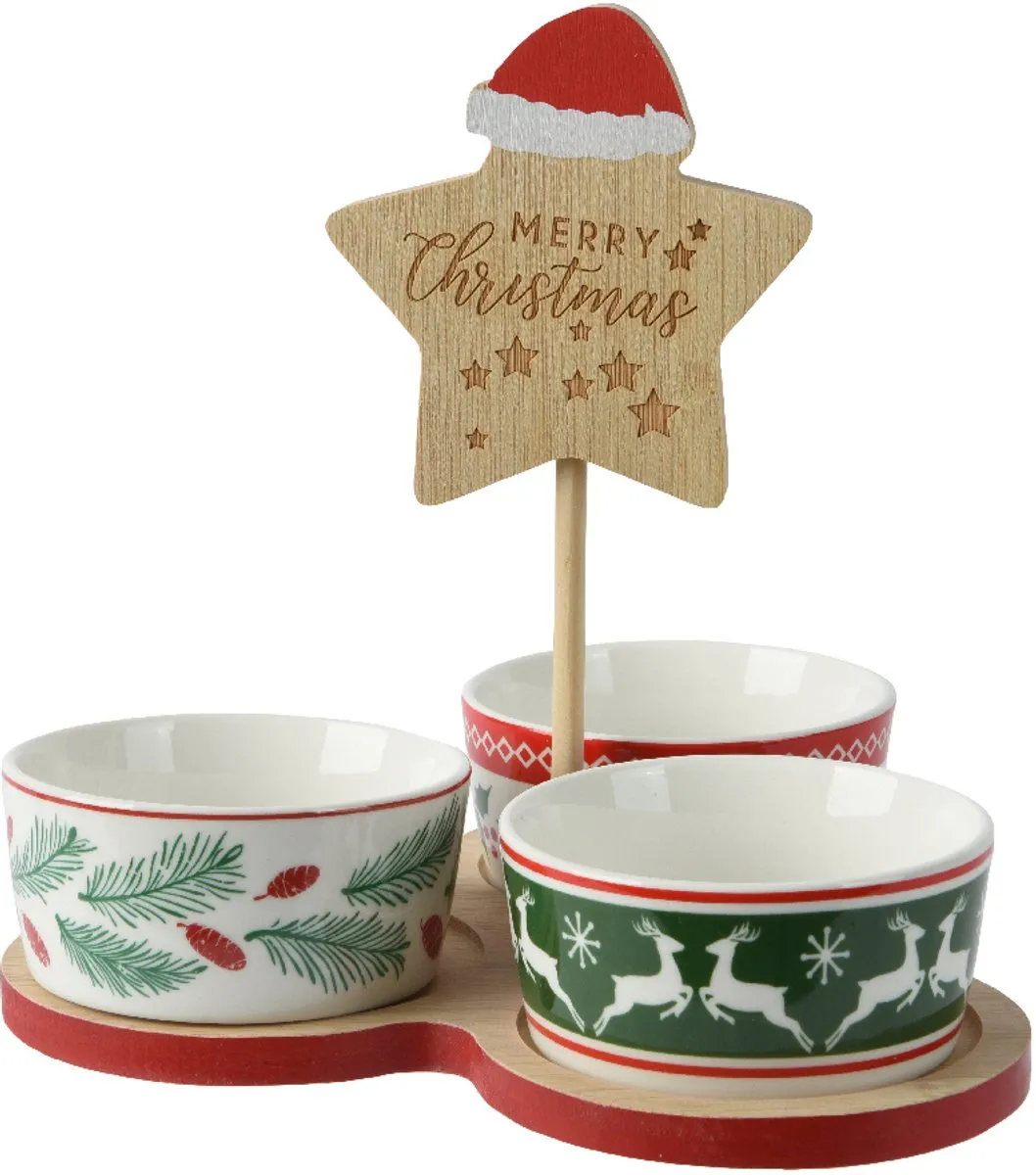 Decoris Kerst Tapasschaaltjes Set
