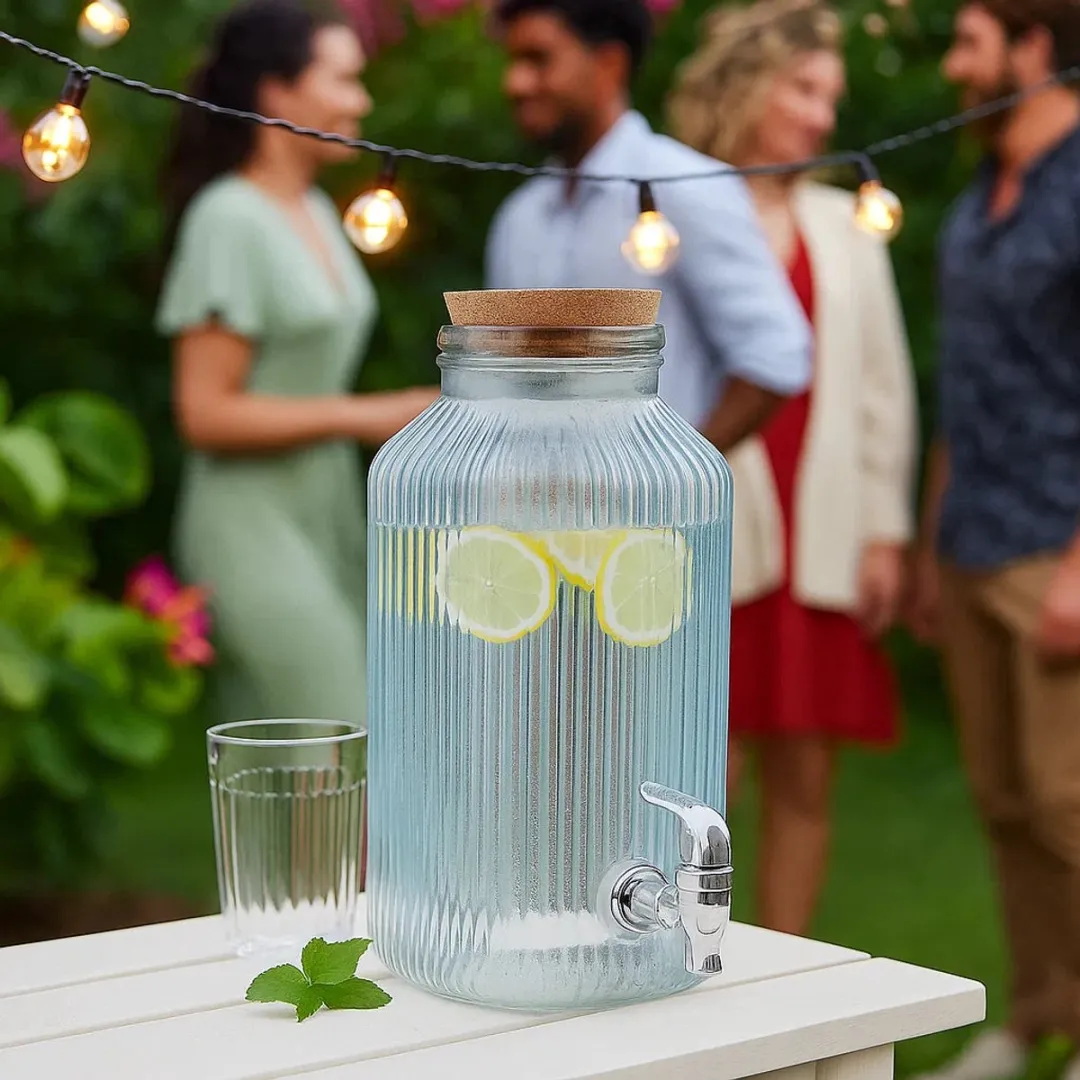 Cosy&Trendy Raya Drankdispenser 3,35L - Glas - Blauw