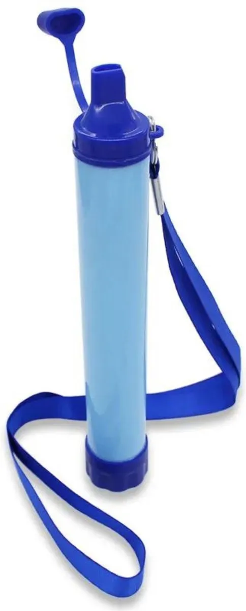 Clean Blue Waterfilter - Waterfles - Survival Kit - Camping - Zuiver & Schoon Water - Complete set - Kamperen - Outdoor - BPA Vrij - Filtert 1500 liter