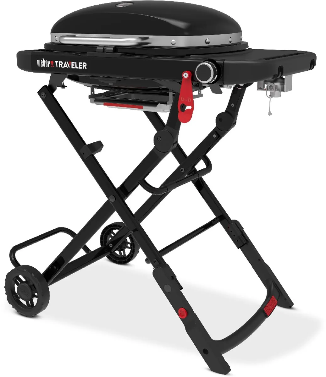 Weber Traveler Compact Gasbarbecue Stealth Edition - 12 Burgers - Zwart